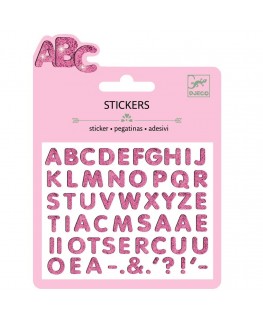 Stickers glitter foam letters - Djeco