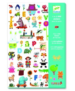 1000 stickers voor kleintjes 3-6j - Djeco