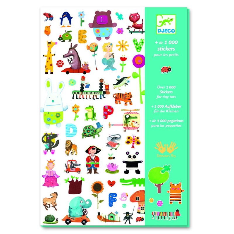 1000 stickers voor kleintjes 3-6j - Djeco