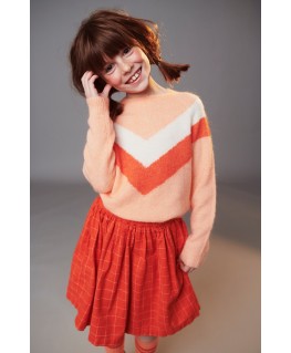 ADELE skirt grid orange - Lily Balou