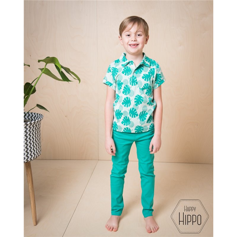 Twill Trousers Ethan Emerald - Lily Balou