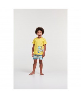 Jongens pyjama geel octaaf octopus - Woody