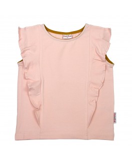 Ruffle shirt Peach - ba*ba kidswear