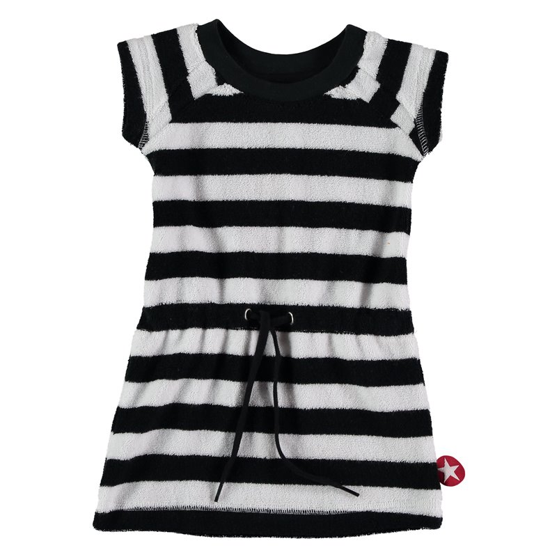 Dress Terry stripe Black/White - Kik*Kid
