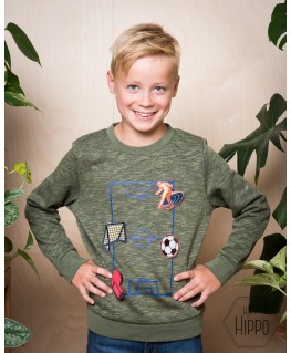Sweater voetbal khaki groen - Someone