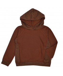 Hooded sweater Brown dots...