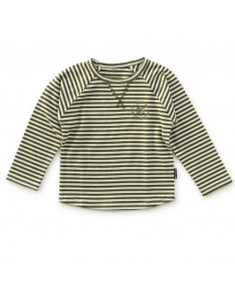 Long sleeve tee green stripe - Little Label