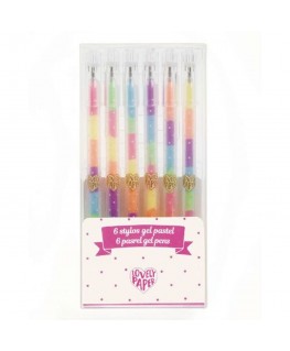 6 stylos gel pastel - Djeco
