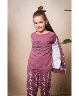 Paris girl's T-shirt solid jersey rose brown - Liv+Lou