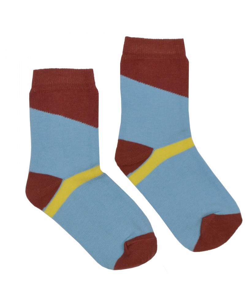 Short sock Brown + Blue - ba*ba kidswear