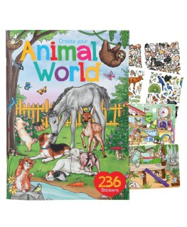 Stickerboek Animal world - Depesche