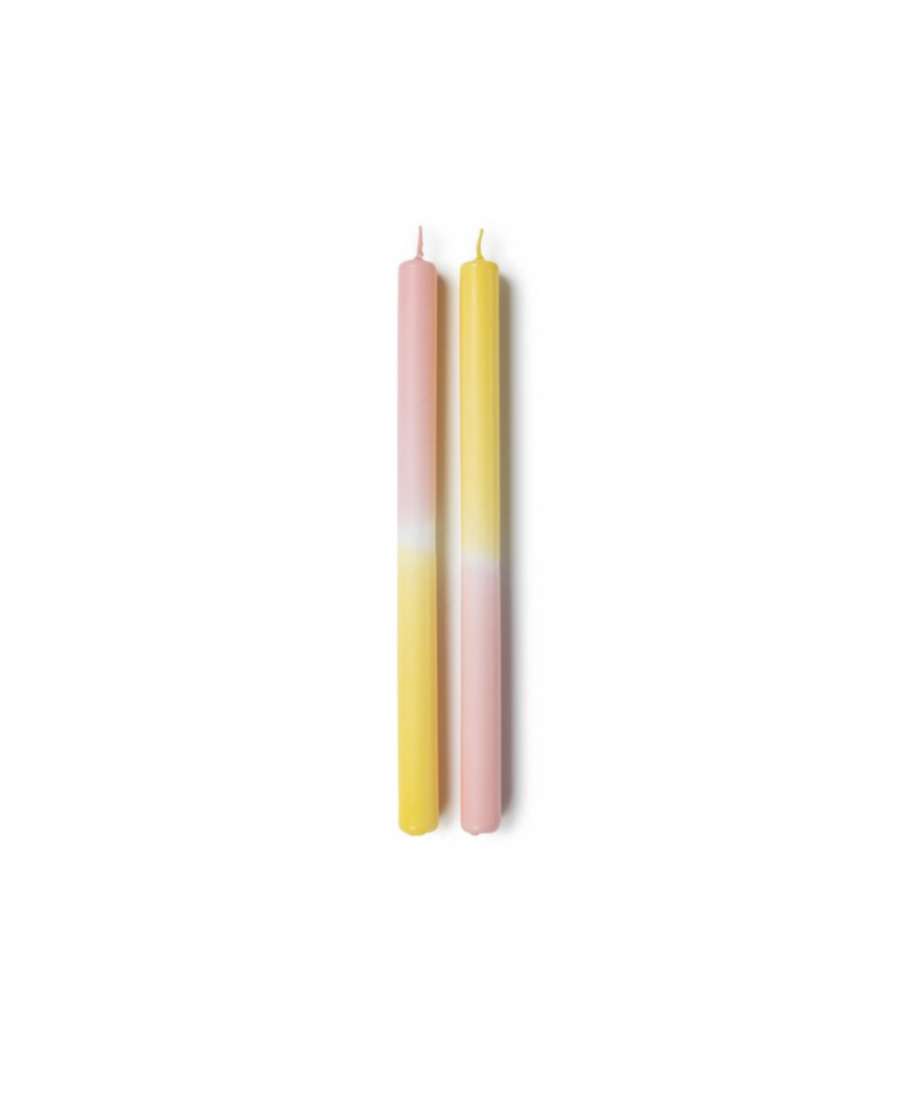 DIP-DYE High Candle Yellow + Pink - Elate & Co