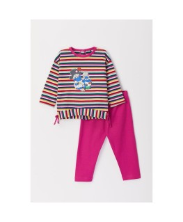 Meisjes pyjama multicolor gestreept - baby - Woody