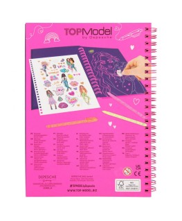 TOPModel neon Doodle kleurboek met neon stiften - Top Model