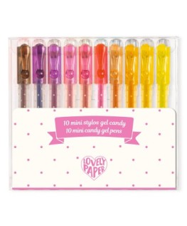 10 mini stylos gel candy...