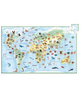 Puzzel dieren van de wereld 100 pcs +5j - Djeco