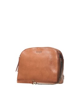 Emily Cognac Stromboli Leather - Chain/Leather Strap - O my bag