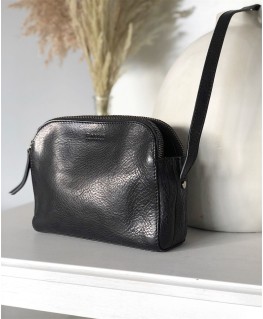 Emily Black Stromboli Leather - Full Leather Strap - O my bag