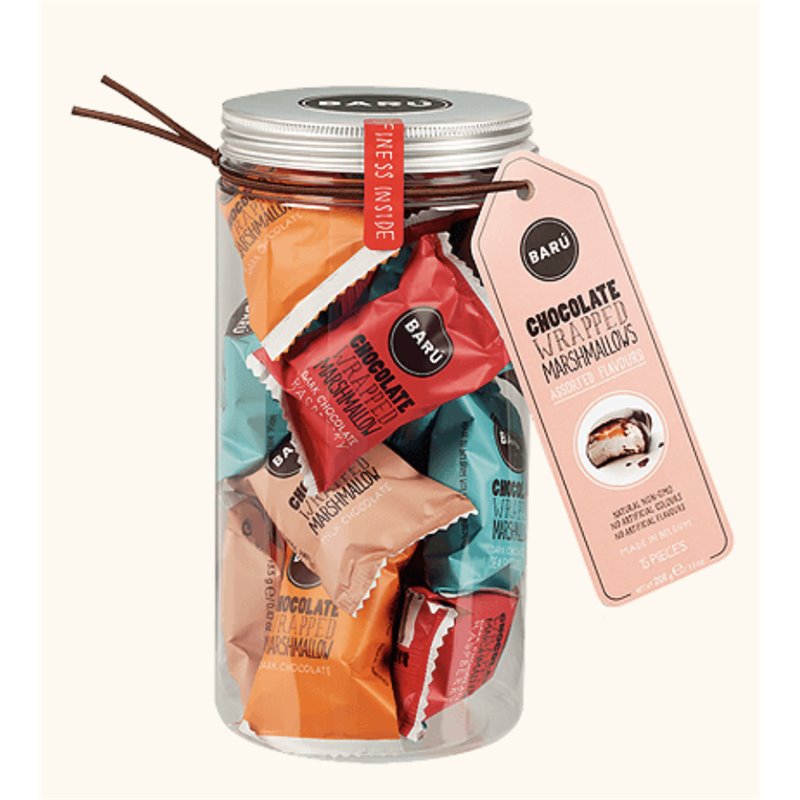 Marshmallow Gift Jar Assorted Flavours 208g - Barú