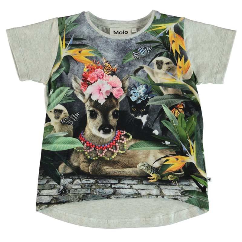 Risha T-shirt SS Flower bambi - Molo