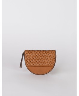 Laura Coin Purse - Cognac Woven Classic Leather - O My Bag