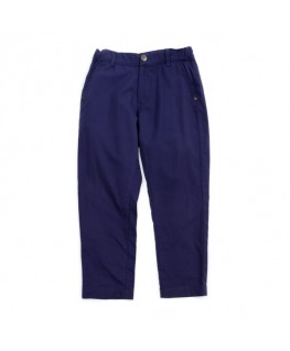 Noah Trousers Cotton Twill Gentian Blue front - Lily Balou - Happy Hippo