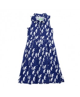 Ellis Dress Seagulls Blue - Lily Balou - Happy Hippo