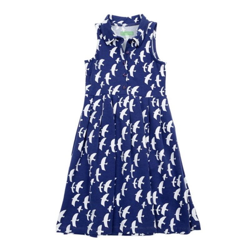 Ellis Dress Seagulls Blue - Lily Balou - Happy Hippo
