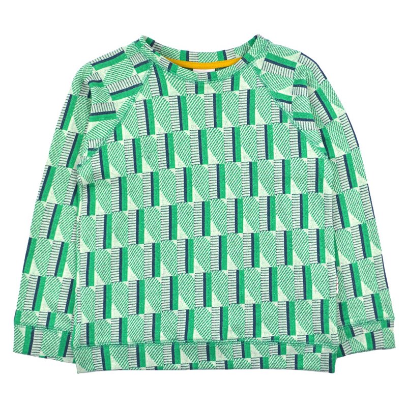 Sweater Jacquard green stripes - Ba*Ba babywear