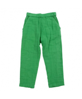 Nikki Trousers Muslin Grass Green front - Lily Balou - Happy Hippo