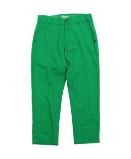 Noah Trousers Cotton Twill Grass Green front - Lily Balou - Happy Hippo