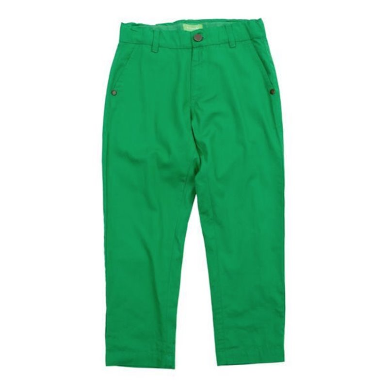 Noah Trousers Cotton Twill Grass Green front - Lily Balou - Happy Hippo