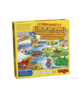 Spel - Mijn grote Boomgaard - spelletjesverzameling - Haba front