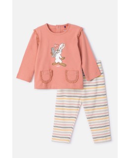 Pyjama oudroze mini - Woody
