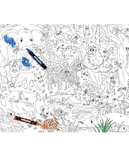 Crocodile Creek Day at The Zoo Giant Coloring Poster