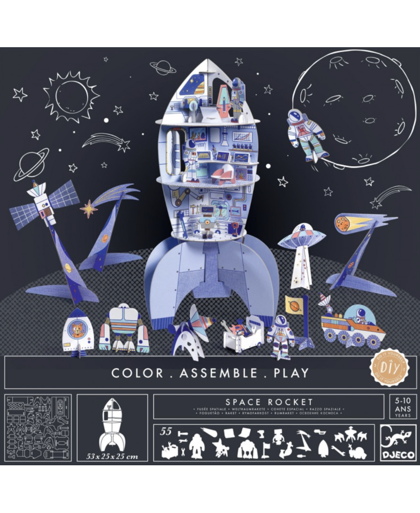Color-assemble-play Ruimte raket 5+ - Djeco