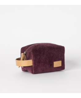Ted Travel Case Small - Burgundy Corduroy / Apple Leather - O My Bag