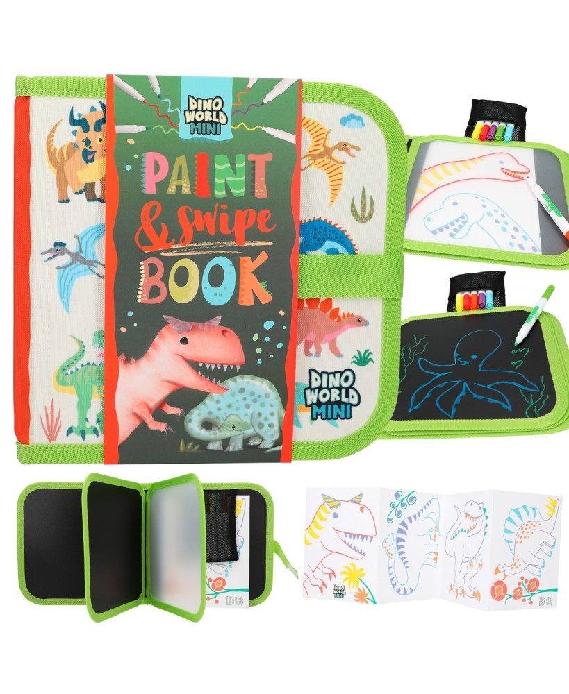 Paint and Swipe Book - Dino World