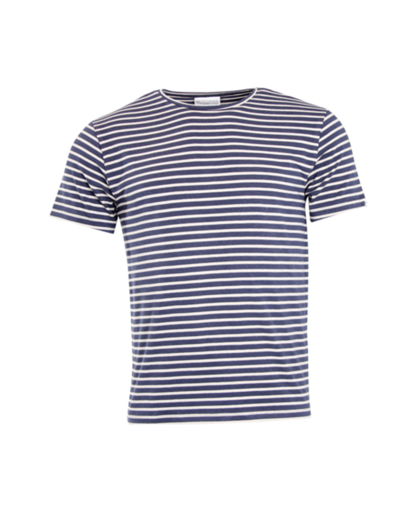 Shirt Arno stripes dark blue - birch - Munoman