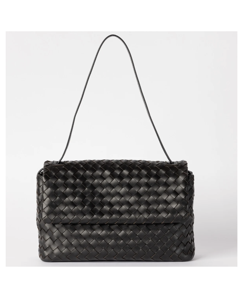 Kenzie - Black Woven Classic Leather - O My Bag