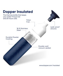 Drinkfles met isolatie 1000ml Breaker blue - Dopper