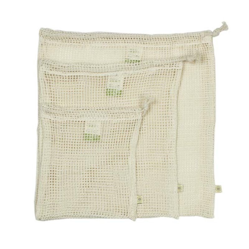 Organic Cotton Mesh Produce bag - Variety Pack - A slice of green