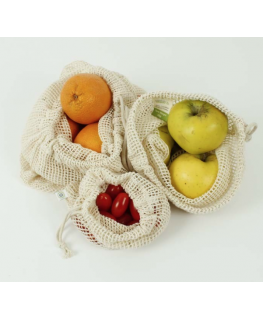 Organic Cotton Mesh Produce bag - Variety Pack - A slice of green