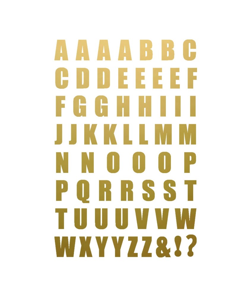 Alfabet magneetset goud - Groovy magnets
