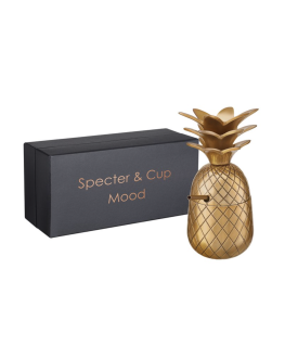 Cocktailbeker 300ml met deksel en rietje - ananas - mood gold - Specter & cup