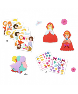 Knutselen met stickers I love Princesses 3-6j - Djeco