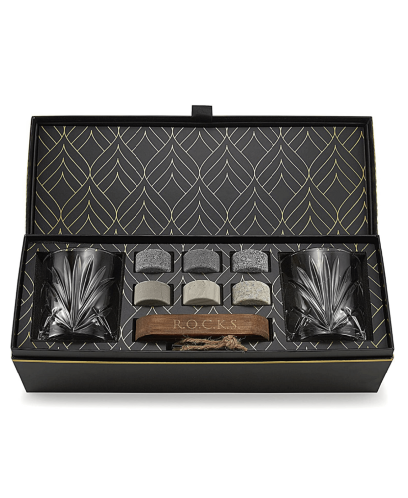 The Connoisseur's Set -Palm Whiskey Glass Edition- Rocks whiskey chilling stones