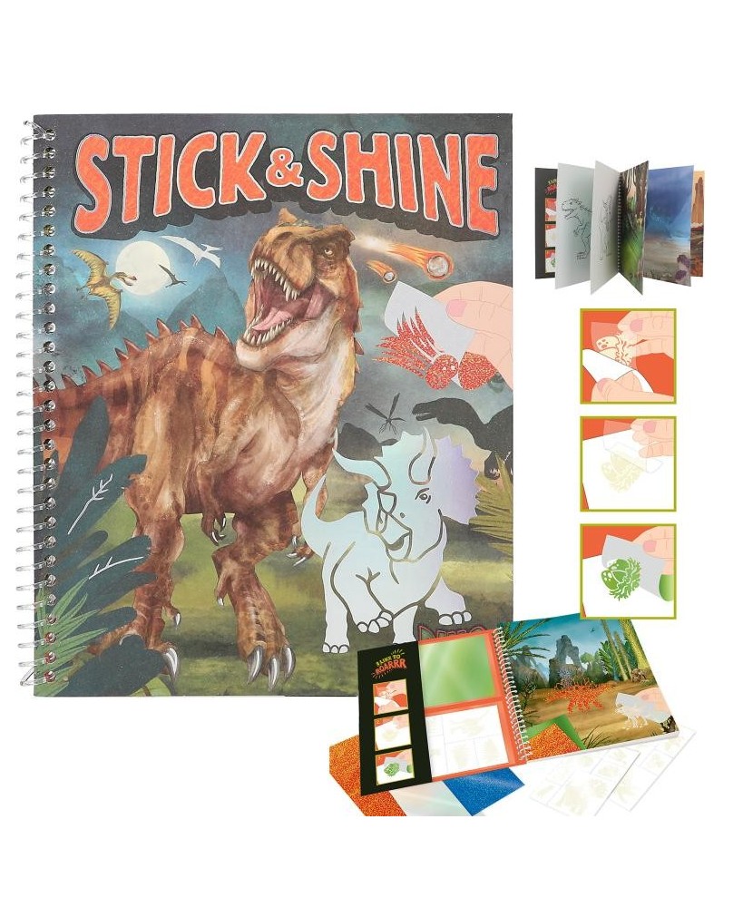 Dino World kleurboek Stick & Shine - TOPmodel