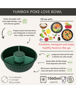 Yumbox poke bowl kale green - Yumbox
