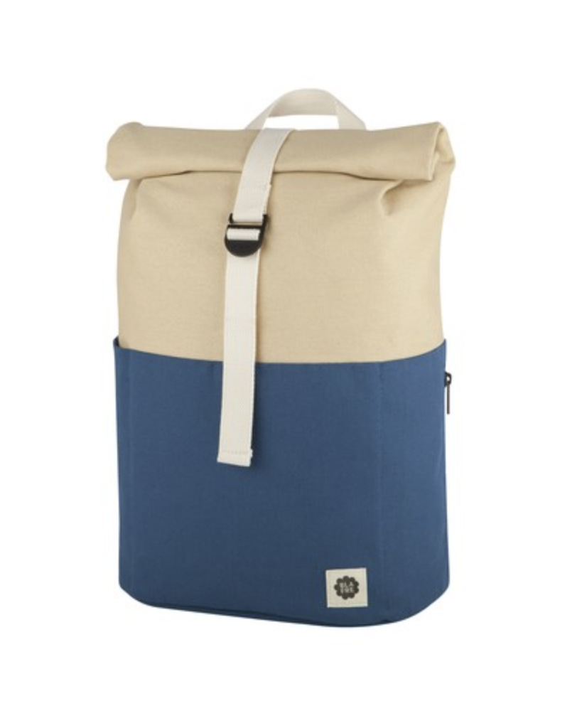 Backpack 18l rolltop navy+beige  - Blafre